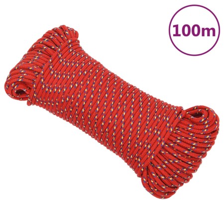 Red 3 mm 100 m polypropylene boat rope by , Ropes and metal cords - Ref: Foro24-152377, Price: 12,18 €, Discount: %