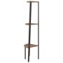 Corner shelf 3 levels dark brown black 45.5x31.5x120 cm by , Bookcases and shelves - Ref: Foro24-336389, Price: 53,66 €, Disc...