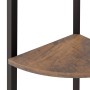 Corner shelf 3 levels dark brown black 45.5x31.5x120 cm by , Bookcases and shelves - Ref: Foro24-336389, Price: 53,66 €, Disc...