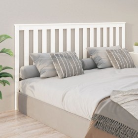 Solid white pine wood bed headboard 186x6x101 cm by , Headboards and footboards - Ref: Foro24-818536, Price: 76,99 €, Discoun...