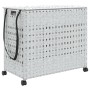 Laundry hamper with white rattan wheels 66x35x60 cm by , Laundry baskets - Ref: Foro24-372048, Price: 90,63 €, Discount: %