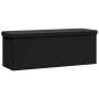 Folding black PVC storage bench by , Benches for halls and storage - Ref: Foro24-374906, Price: 69,85 €, Discount: %