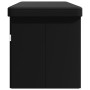 Folding black PVC storage bench by , Benches for halls and storage - Ref: Foro24-374906, Price: 69,85 €, Discount: %