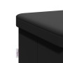 Folding black PVC storage bench by , Benches for halls and storage - Ref: Foro24-374906, Price: 69,85 €, Discount: %