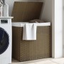 Laundry basket with 2 sections made of synthetic rattan 53x35x57 cm by , Laundry baskets - Ref: Foro24-372034, Price: 40,51 €...