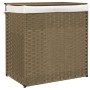 Laundry basket with 2 sections made of synthetic rattan 53x35x57 cm by , Laundry baskets - Ref: Foro24-372034, Price: 40,51 €...