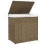 Laundry basket with 2 sections made of synthetic rattan 53x35x57 cm by , Laundry baskets - Ref: Foro24-372034, Price: 40,51 €...