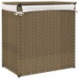 Laundry basket with 2 sections made of synthetic rattan 53x35x57 cm by , Laundry baskets - Ref: Foro24-372034, Price: 40,51 €...