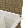 Laundry basket with 2 sections made of synthetic rattan 53x35x57 cm by , Laundry baskets - Ref: Foro24-372034, Price: 40,51 €...