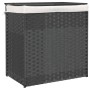 Laundry basket 2 sections synthetic rattan gray 53x35x57cm by , Laundry baskets - Ref: Foro24-372036, Price: 62,15 €, Discoun...