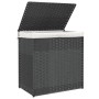 Laundry basket 2 sections synthetic rattan gray 53x35x57cm by , Laundry baskets - Ref: Foro24-372036, Price: 62,15 €, Discoun...