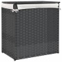 Laundry basket 2 sections synthetic rattan gray 53x35x57cm by , Laundry baskets - Ref: Foro24-372036, Price: 62,15 €, Discoun...