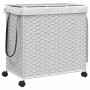 Schmutzwäschekorb mit Rädern weißes Rattan 60x35x60,5 cm von , Wäschekörbe - Ref: Foro24-372043, Preis: 78,84 €, Rabatt: %