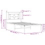 Estructura de cama con cabecero metal negro 90x200 cm de , Camas y somieres - Ref: Foro24-374332, Precio: 60,99 €, Descuento: %