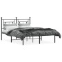 Bed frame with black metal headboard 140x190 cm by , Beds and slatted bases - Ref: Foro24-374339, Price: 97,95 €, Discount: %