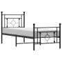 Estructura de cama con cabecero y estribo metal negro 75x190 cm de , Camas y somieres - Ref: Foro24-374347, Precio: 69,33 €, ...