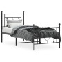 Estructura de cama con cabecero y estribo metal negro 75x190 cm de , Camas y somieres - Ref: Foro24-374347, Precio: 69,33 €, ...