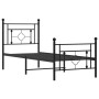 Estructura de cama con cabecero y estribo metal negro 75x190 cm de , Camas y somieres - Ref: Foro24-374347, Precio: 69,33 €, ...