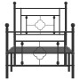 Estructura de cama con cabecero y estribo metal negro 75x190 cm de , Camas y somieres - Ref: Foro24-374347, Precio: 69,33 €, ...