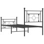 Estructura de cama con cabecero y estribo metal negro 75x190 cm de , Camas y somieres - Ref: Foro24-374347, Precio: 69,33 €, ...