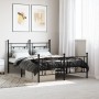 Estructura de cama cabecero y estribo metal negro 140x200 cm de , Camas y somieres - Ref: Foro24-374358, Precio: 114,89 €, De...