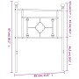 Kopfteil aus schwarzem Metall, 80 cm von , Kopf- und Fußteile - Ref: Foro24-374366, Preis: 28,99 €, Rabatt: %