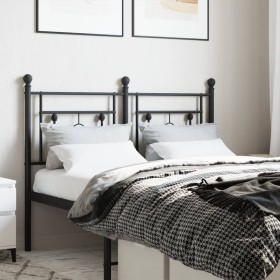 Cabecero de metal negro 120 cm de , Cabeceros y pies de cama - Ref: Foro24-374370, Precio: 40,99 €, Descuento: %