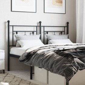 Cabecero de metal negro 140 cm de , Cabeceros y pies de cama - Ref: Foro24-374372, Precio: 45,99 €, Descuento: %