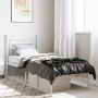 Estructura de cama de metal con cabecero blanco 80x200 cm de , Camas y somieres - Ref: Foro24-374379, Precio: 63,19 €, Descue...