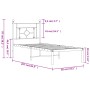 Estructura de cama de metal con cabecero blanco 80x200 cm de , Camas y somieres - Ref: Foro24-374379, Precio: 63,19 €, Descue...