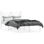 Metal bed frame with white headboard 120x190 cm by , Beds and slatted bases - Ref: Foro24-374385, Price: 87,97 €, Discount: %