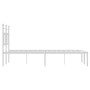 Metal bed frame with white headboard 120x190 cm by , Beds and slatted bases - Ref: Foro24-374385, Price: 87,97 €, Discount: %