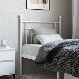 Cabecero de metal blanco 80 cm de , Cabeceros y pies de cama - Ref: Foro24-374415, Precio: 28,99 €, Descuento: %