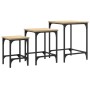 Stackable coffee tables set of 3, engineered wood, Sonoma oak. by , Coffee table - Ref: Foro24-838929, Price: 34,80 €, Discou...