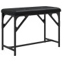 Banco de comedor acero y cuero sintético negro 62x32x45 cm de , Bancos de comedor y cocina - Ref: Foro24-835217, Precio: 40,4...