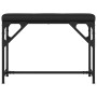 Dining bench made of black steel and synthetic leather 62x32x45 cm by , Dining and kitchen benches - Ref: Foro24-835217, Pric...