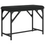 Banco de comedor acero y cuero sintético negro 62x32x45 cm de , Bancos de comedor y cocina - Ref: Foro24-835217, Precio: 40,4...