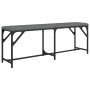 Dark gray steel and fabric dining bench 124x32x45 cm by , Dining and kitchen benches - Ref: Foro24-835222, Price: 58,38 €, Di...