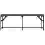 Dark gray steel and fabric dining bench 124x32x45 cm by , Dining and kitchen benches - Ref: Foro24-835222, Price: 58,38 €, Di...