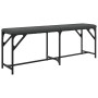 Dark gray steel and fabric dining bench 124x32x45 cm by , Dining and kitchen benches - Ref: Foro24-835222, Price: 58,38 €, Di...