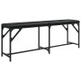 Banco de comedor acero y cuero sintético negro 124x32x45 cm de , Bancos de comedor y cocina - Ref: Foro24-835220, Precio: 58,...