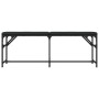 Banco de comedor acero y cuero sintético negro 124x32x45 cm de , Bancos de comedor y cocina - Ref: Foro24-835220, Precio: 58,...