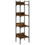 Librería de 4 estantes madera roble ahumado 35x30x138,5 cm de , Librerías y estanterías - Ref: Foro24-838850, Precio: 46,00 €...