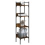 Bookcase with 4 smoked oak wood shelves 35x30x138.5 cm by , Bookcases and shelves - Ref: Foro24-838850, Price: 44,47 €, Disco...