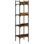 Bookcase with 4 smoked oak wood shelves 35x30x138.5 cm by , Bookcases and shelves - Ref: Foro24-838850, Price: 44,47 €, Disco...