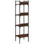 Bookcase with 4 oak brown wood shelves 35x30x138.5 cm by , Bookcases and shelves - Ref: Foro24-838852, Price: 46,16 €, Discou...