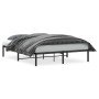 Black metal bed frame 160x200 cm by , Beds and slatted bases - Ref: Foro24-373658, Price: 106,76 €, Discount: %