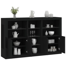 Sideboard with LED lights black 162x37x100 cm by , Sideboards - Ref: Foro24-3209171, Price: 245,00 €, Discount: %