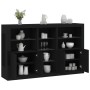 Sideboard with LED lights black 162x37x100 cm by , Sideboards - Ref: Foro24-3209171, Price: 245,00 €, Discount: %