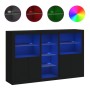 Sideboard with LED lights black 162x37x100 cm by , Sideboards - Ref: Foro24-3209171, Price: 245,00 €, Discount: %